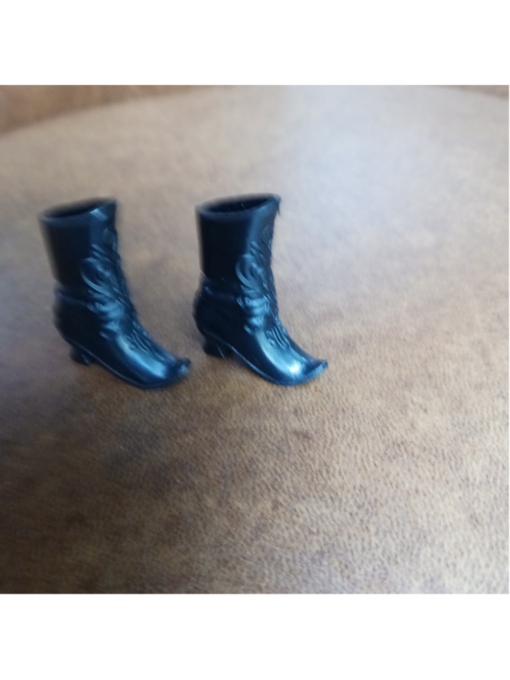 Barbie Disney Princess Frozen Anna Doll Shoes Tall Black Boots Fashion Doll Size - Picture 3 of 4